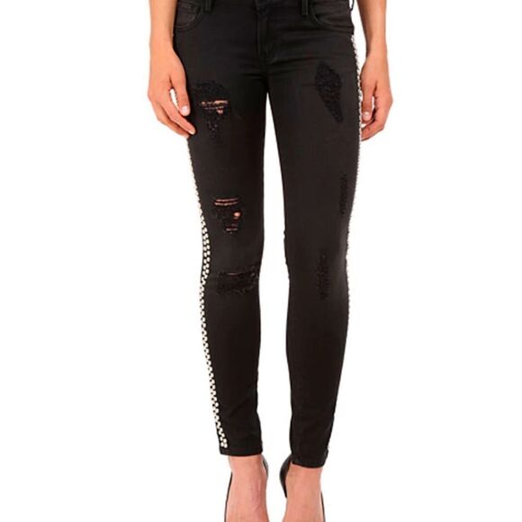 NWT Free People Etienne Marcel Studded Skinny Jeans Size 26 #092 - Picture 4 of 5